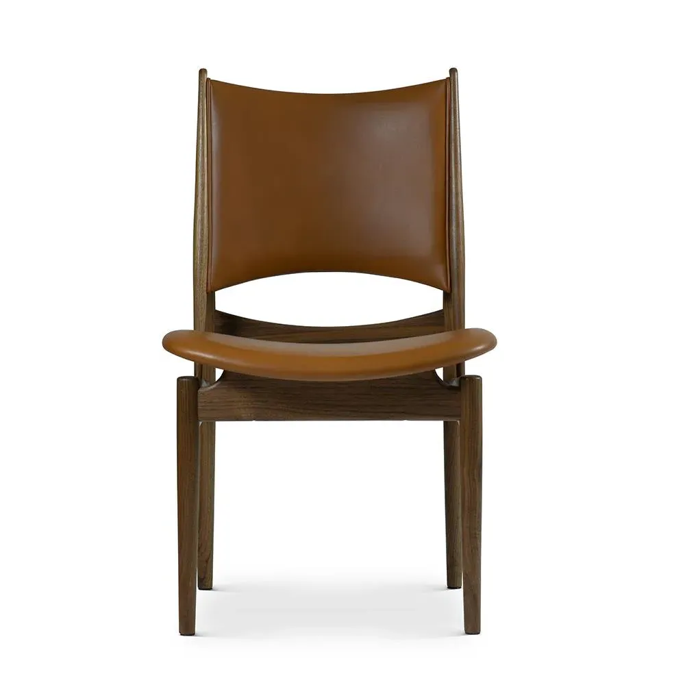 Upholstered Lounge Chair - Oak, Leather image