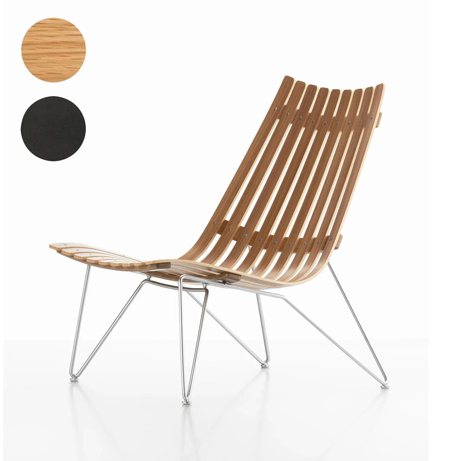 Bolt Lounge Chair with Slats - Oak, Wood image