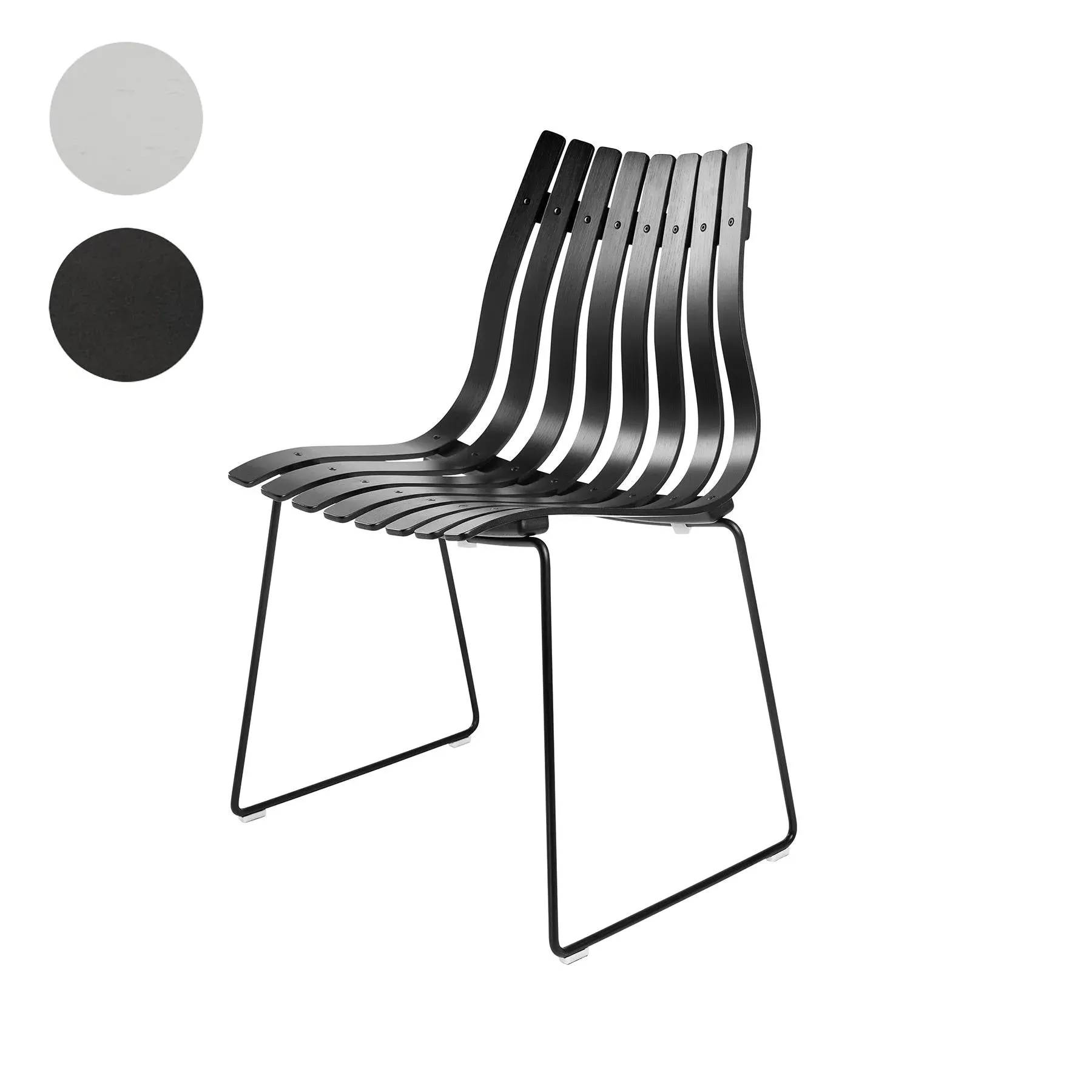 Dining Chair with Bolt Base - Light Grey, Wood