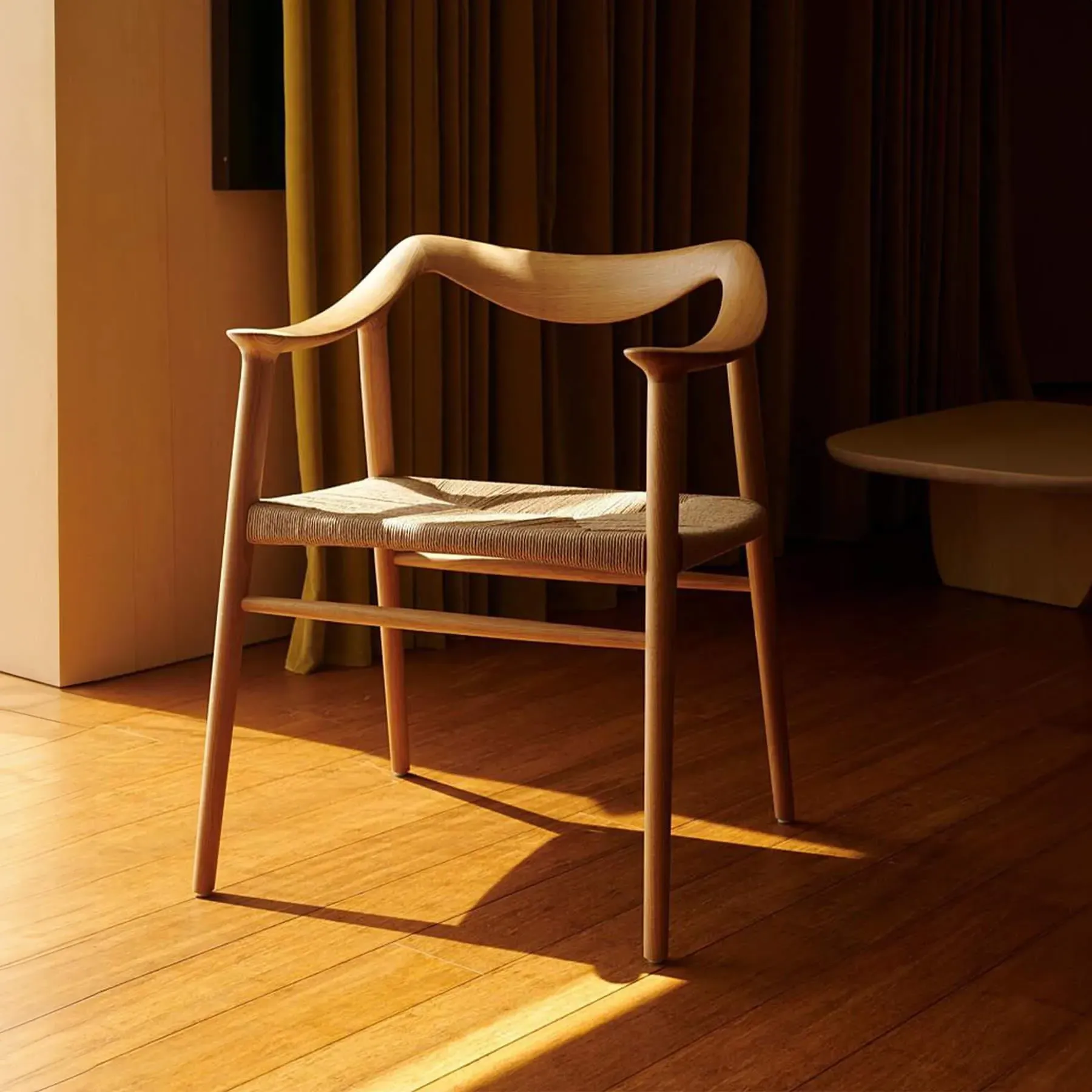 Dining Chair with Paper Cord Seat - Oak