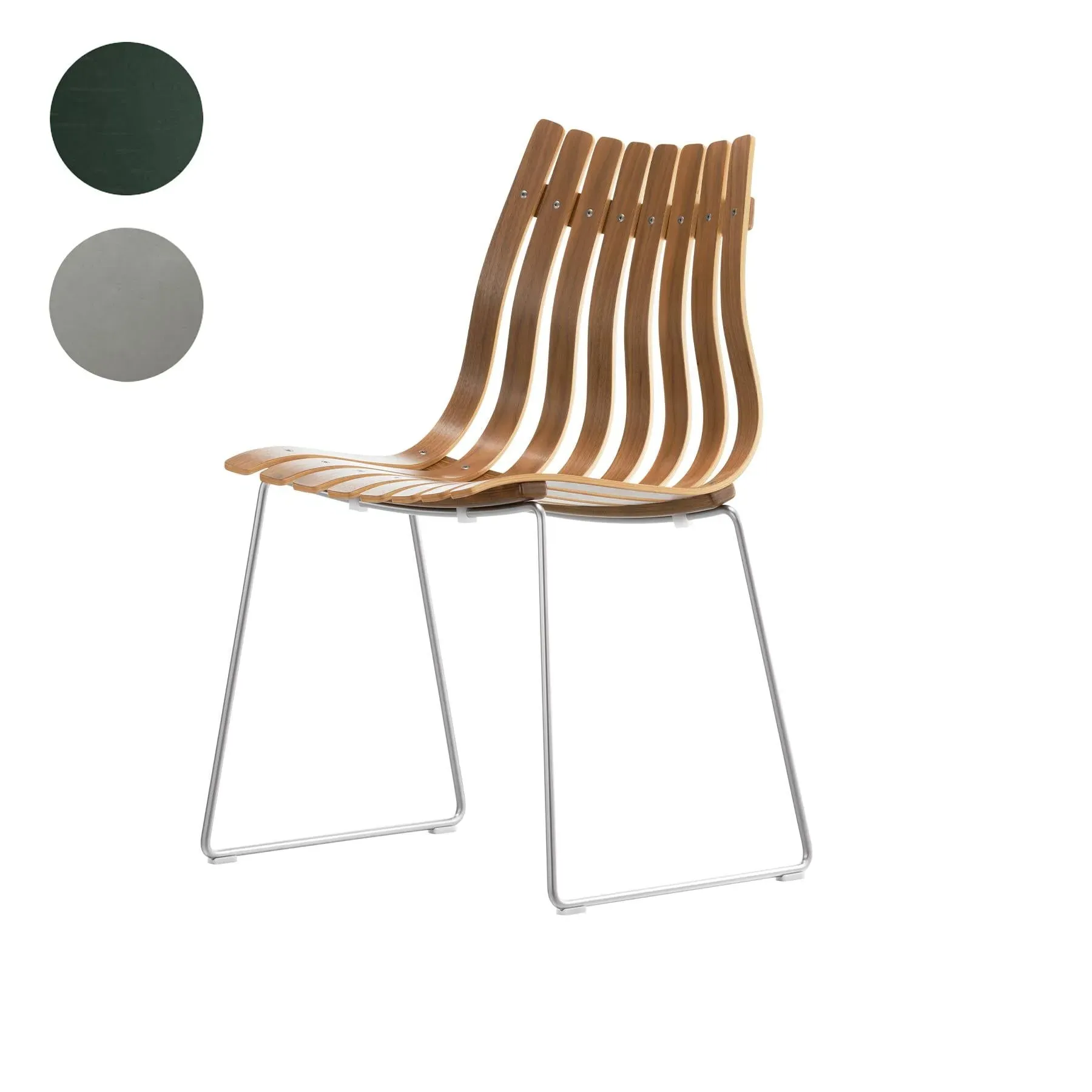 Junior Dining Chair - Green, Oak image