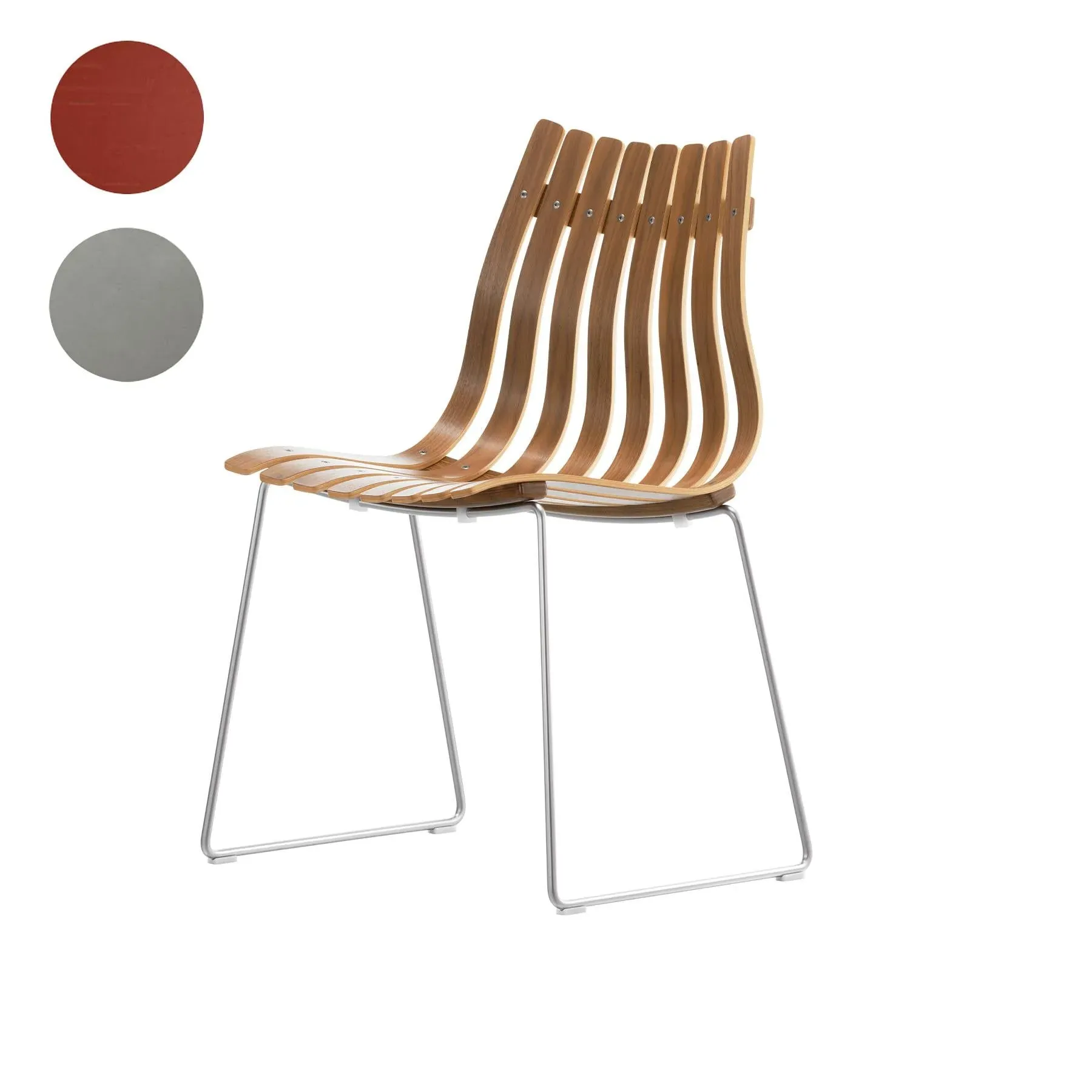 Junior Dining Chair - Red, Oak image