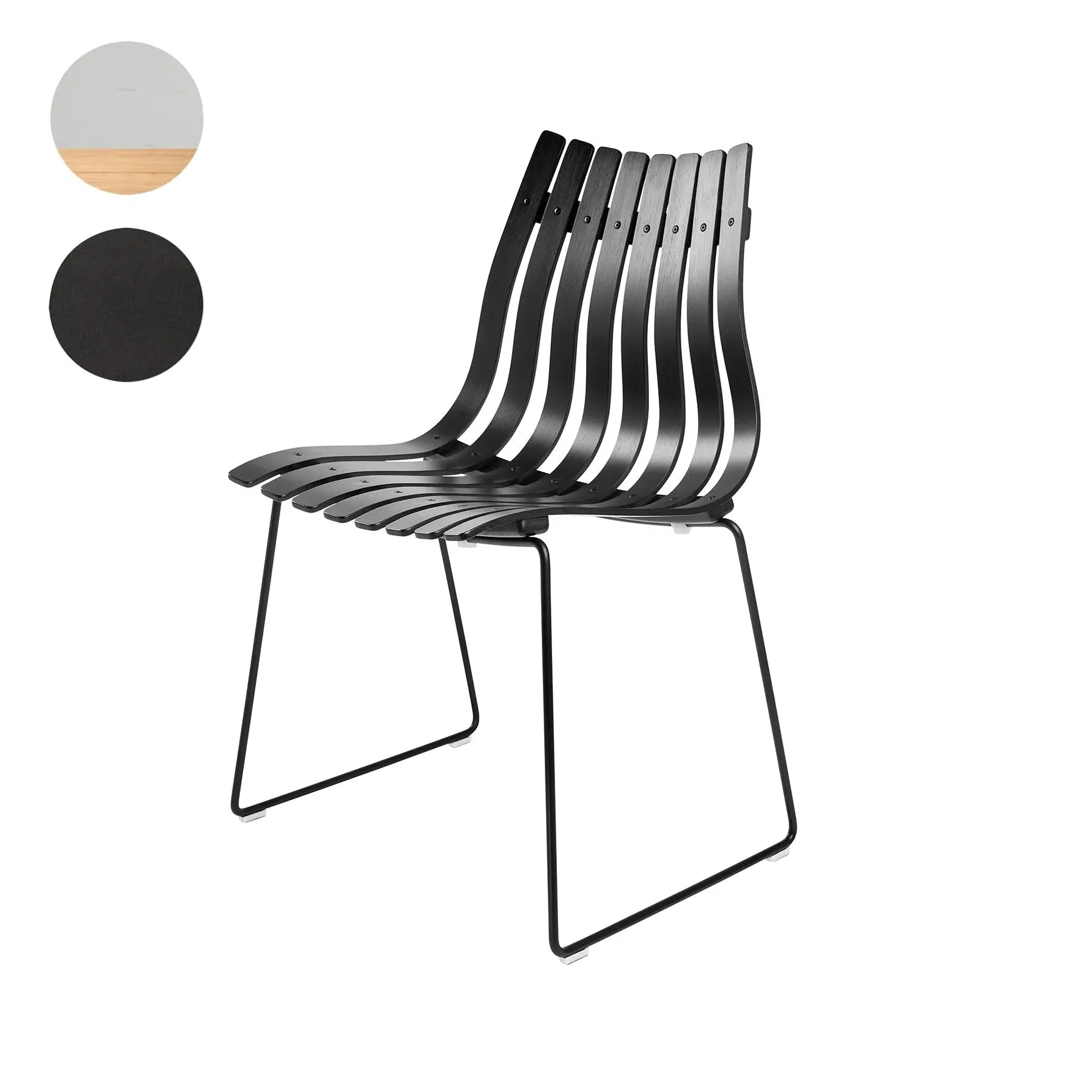 Junior Dining Chair with Slats - Grey, Oak