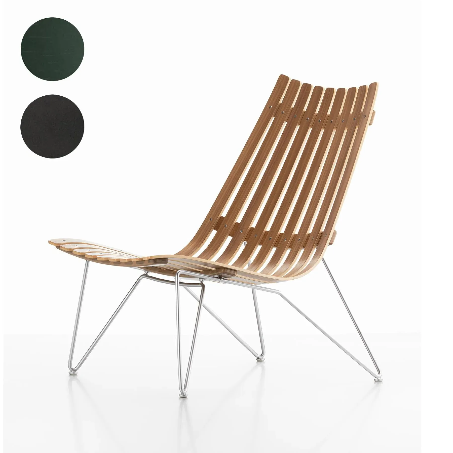 Nett Bolt Lounge Chair - Green, Wood