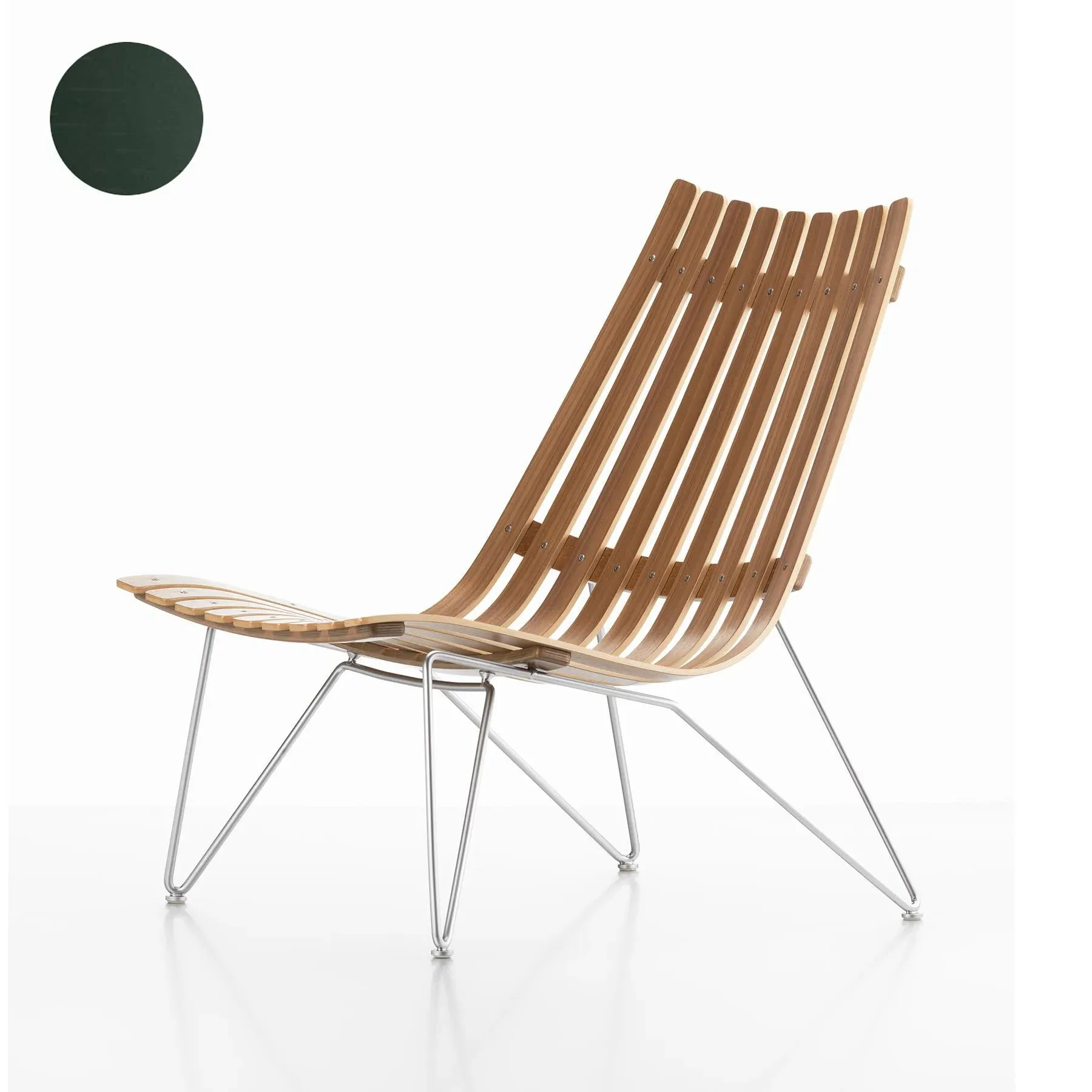 Nett Bolt Lounge Chair - Green, Wood image