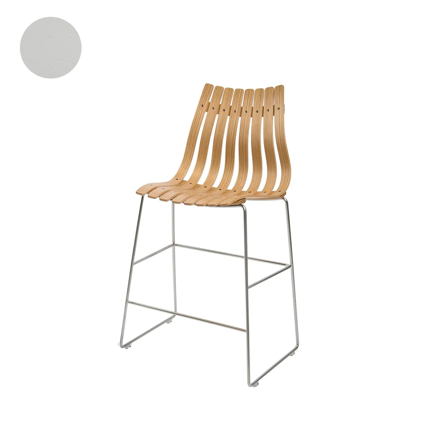 Scandia Bar Stool - Light Grey