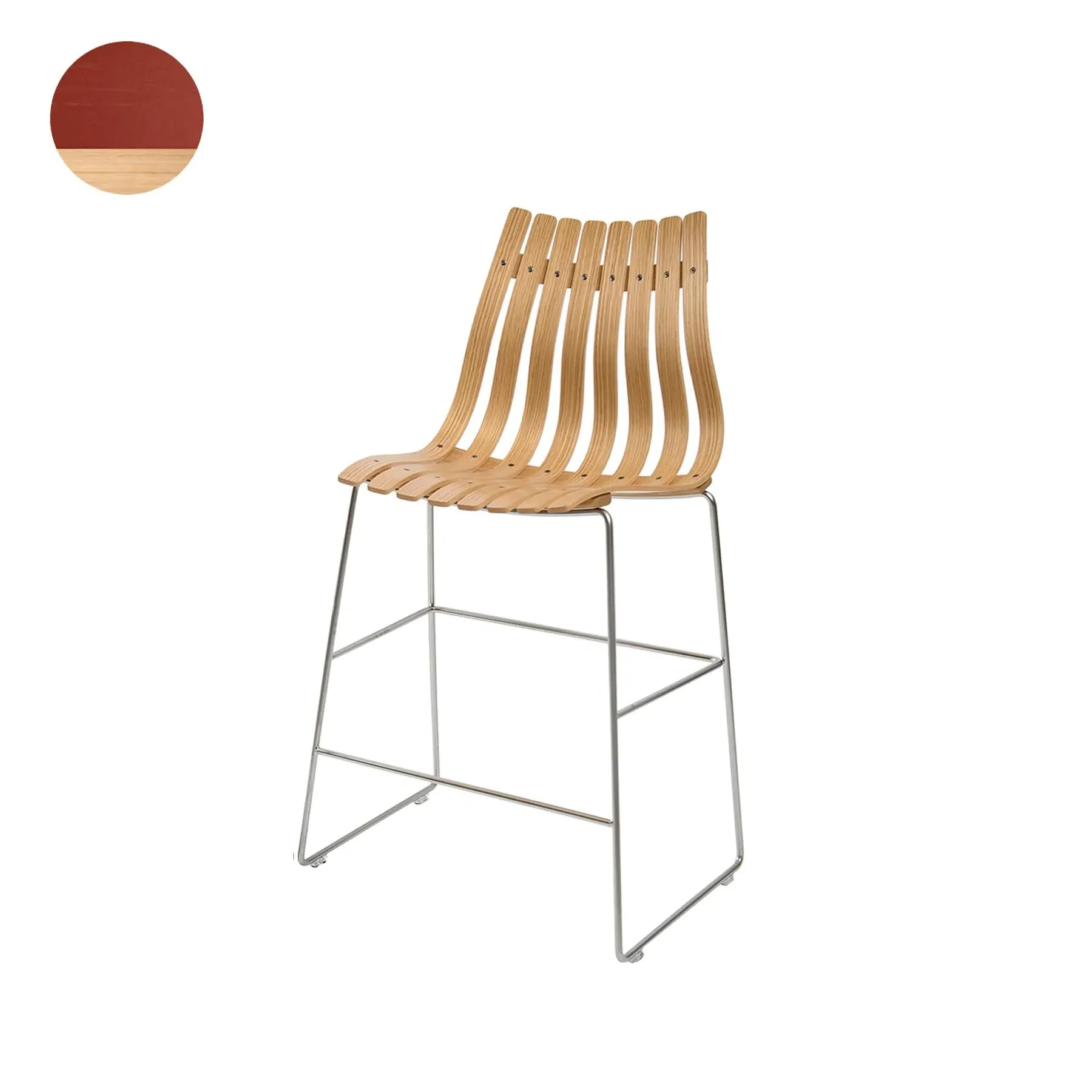 Scandia Bar Stool - Red