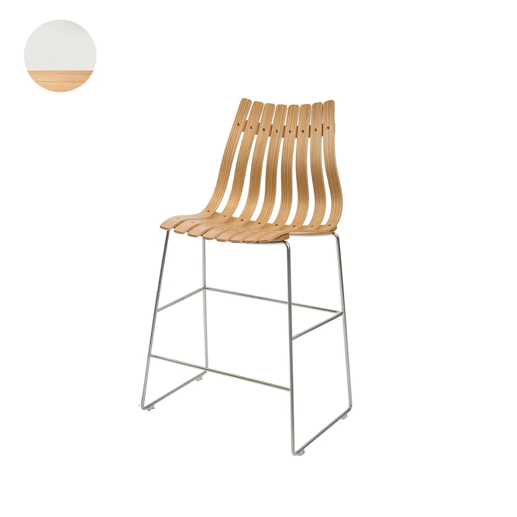 Scandia Bar Stool - White