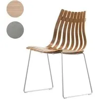 Scandia Junior Dining Chair - White Oak, Chrome