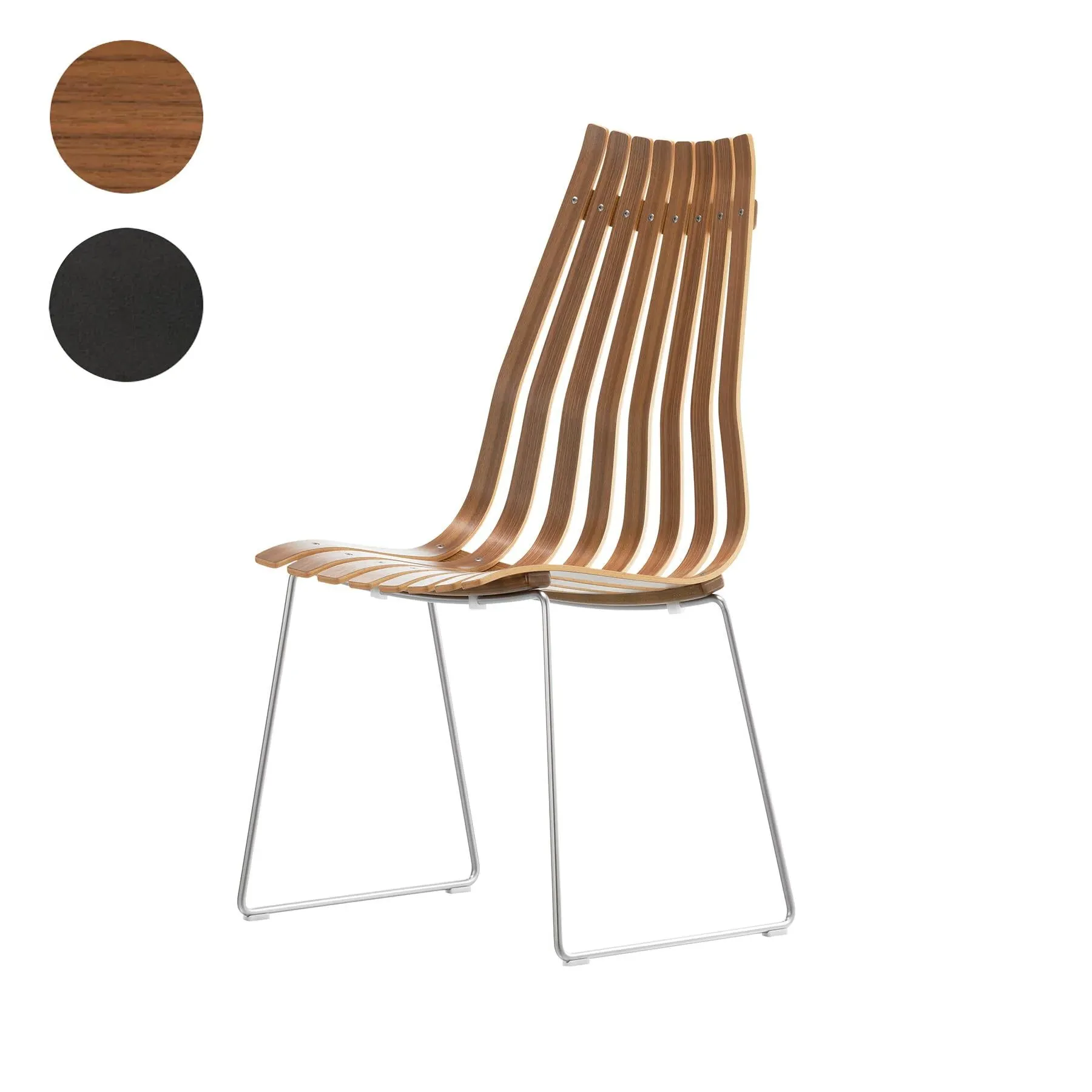 Scandia Prince Stackable Dining Chair - Walnut image
