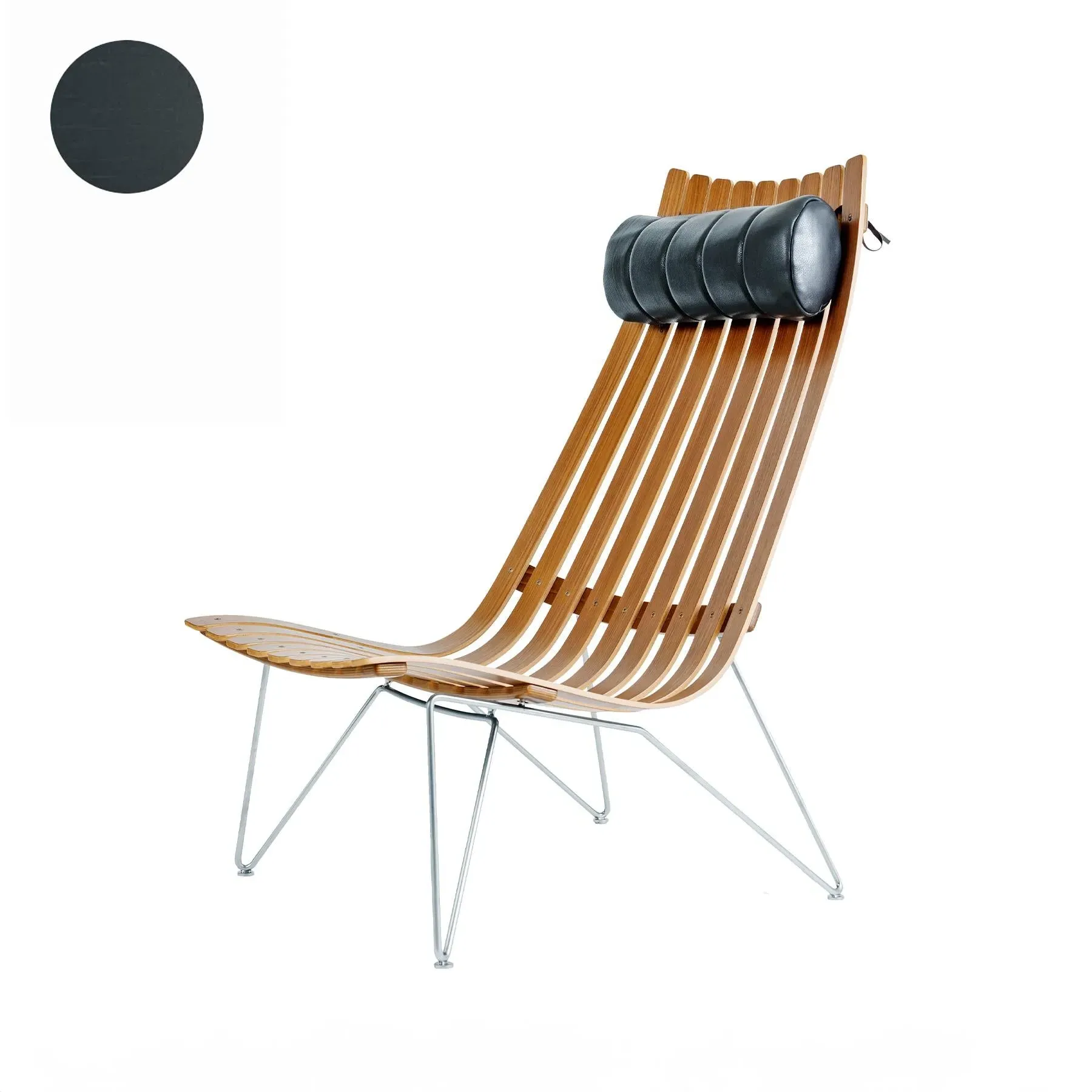 Senior Bolt Lounge Chair - Blue, Wood