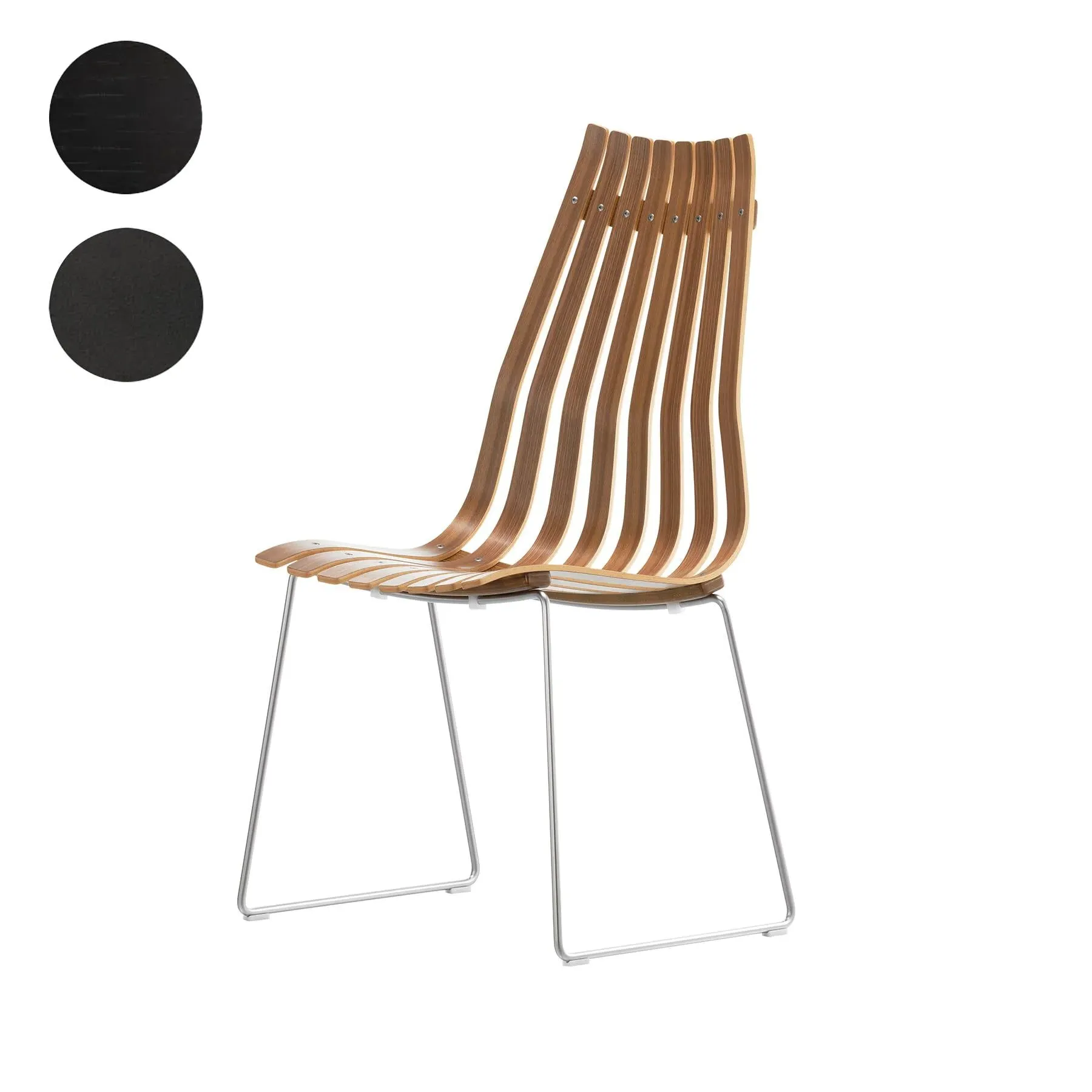 Stackable Dining Chair - Black, Laminated Wood