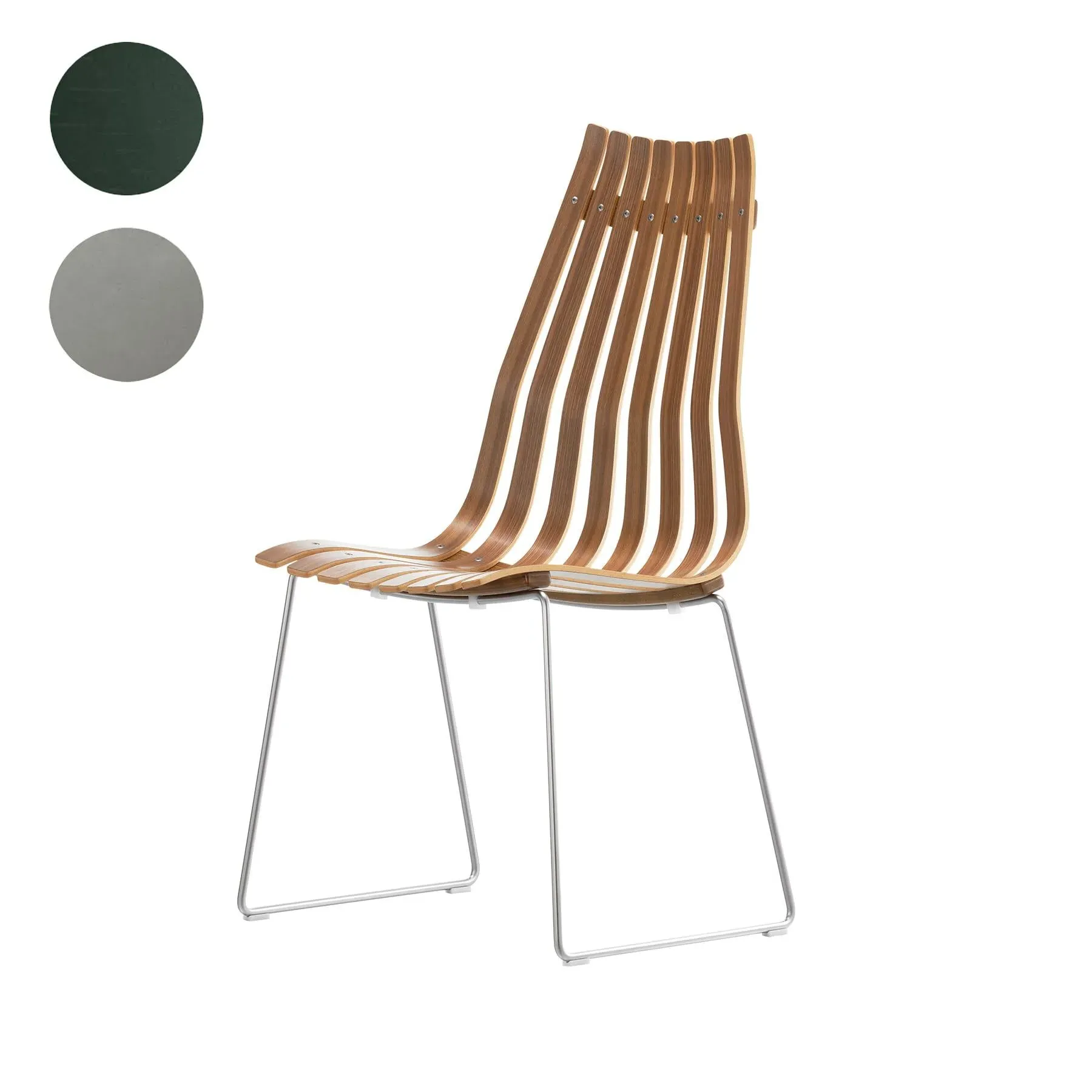 Stackable Dining Chair - Green, Oak image