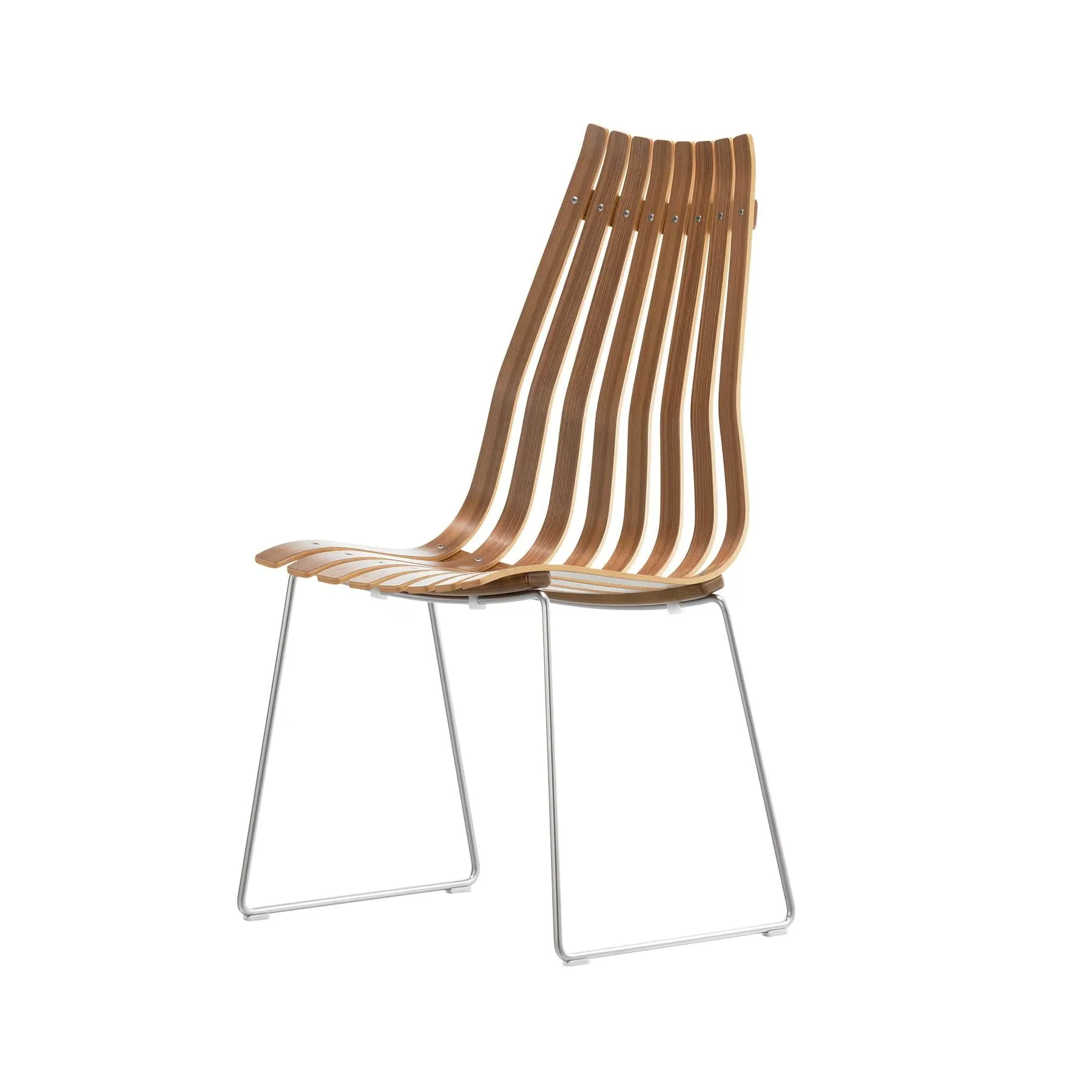 Stackable Dining Chair - Red, Laminated Wood