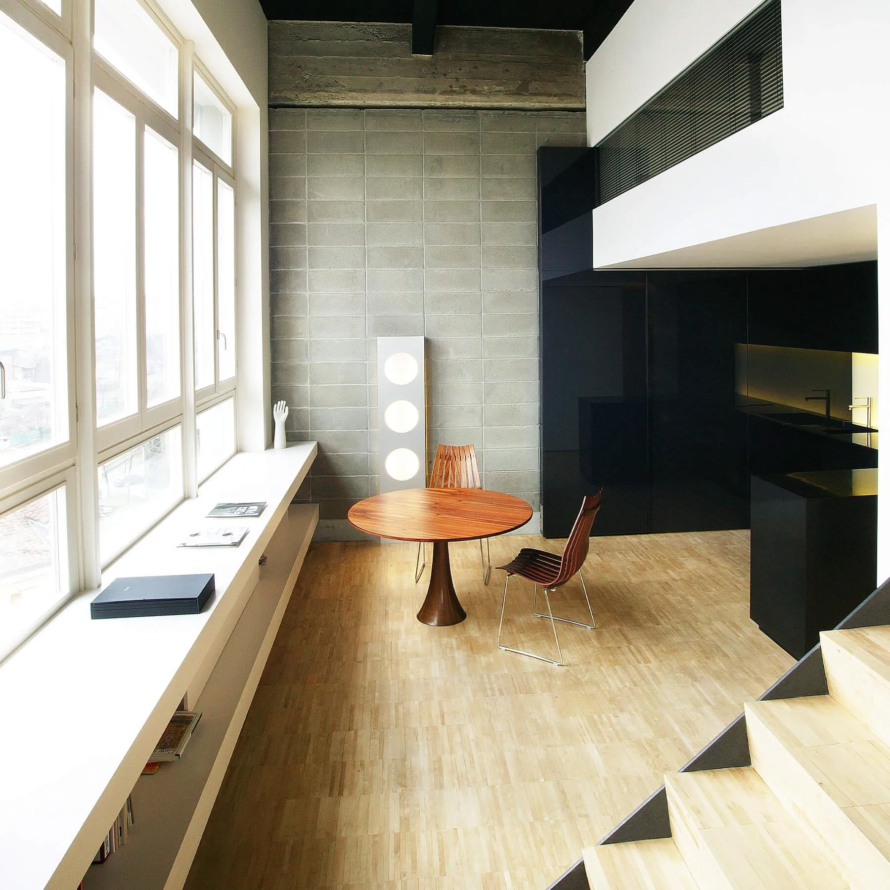 Stackable Dining Chair - Walnut, Laminated Wood