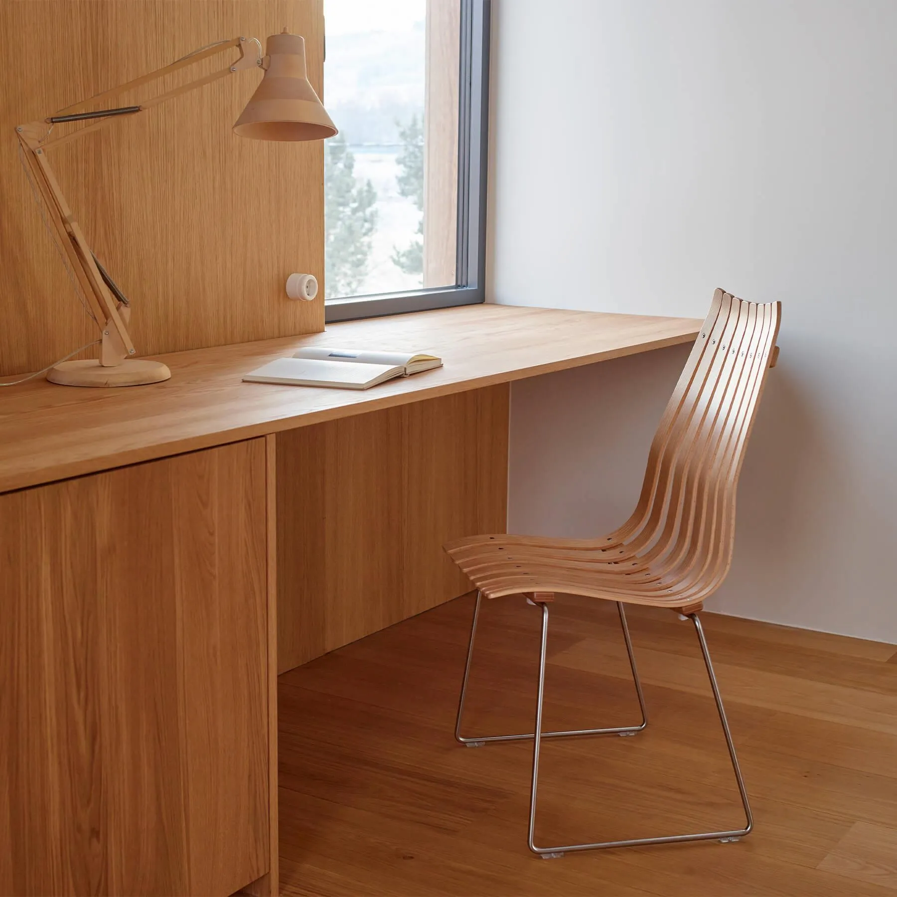 Stackable Dining Chair - White, Laminated Wood