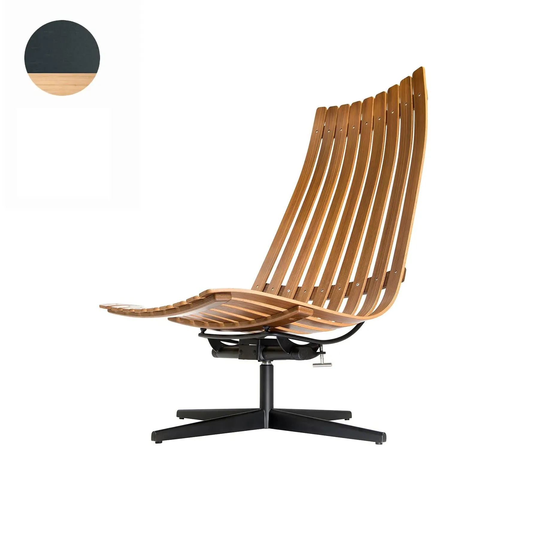 Swivel Lounge Chair with Tilt - Blue, Laminated