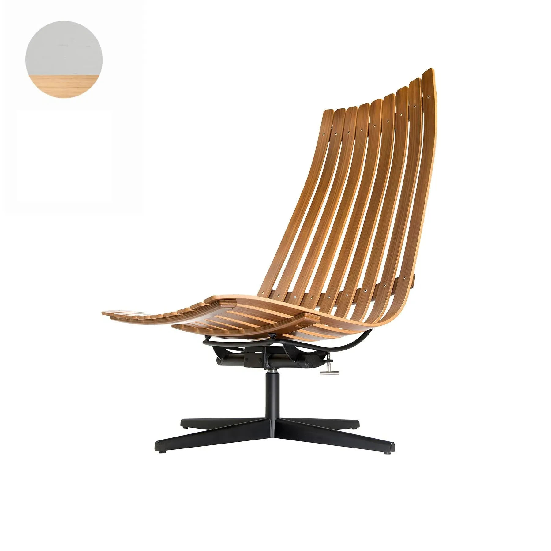 Swivel Lounge Chair with Tilt - Grey, Laminated