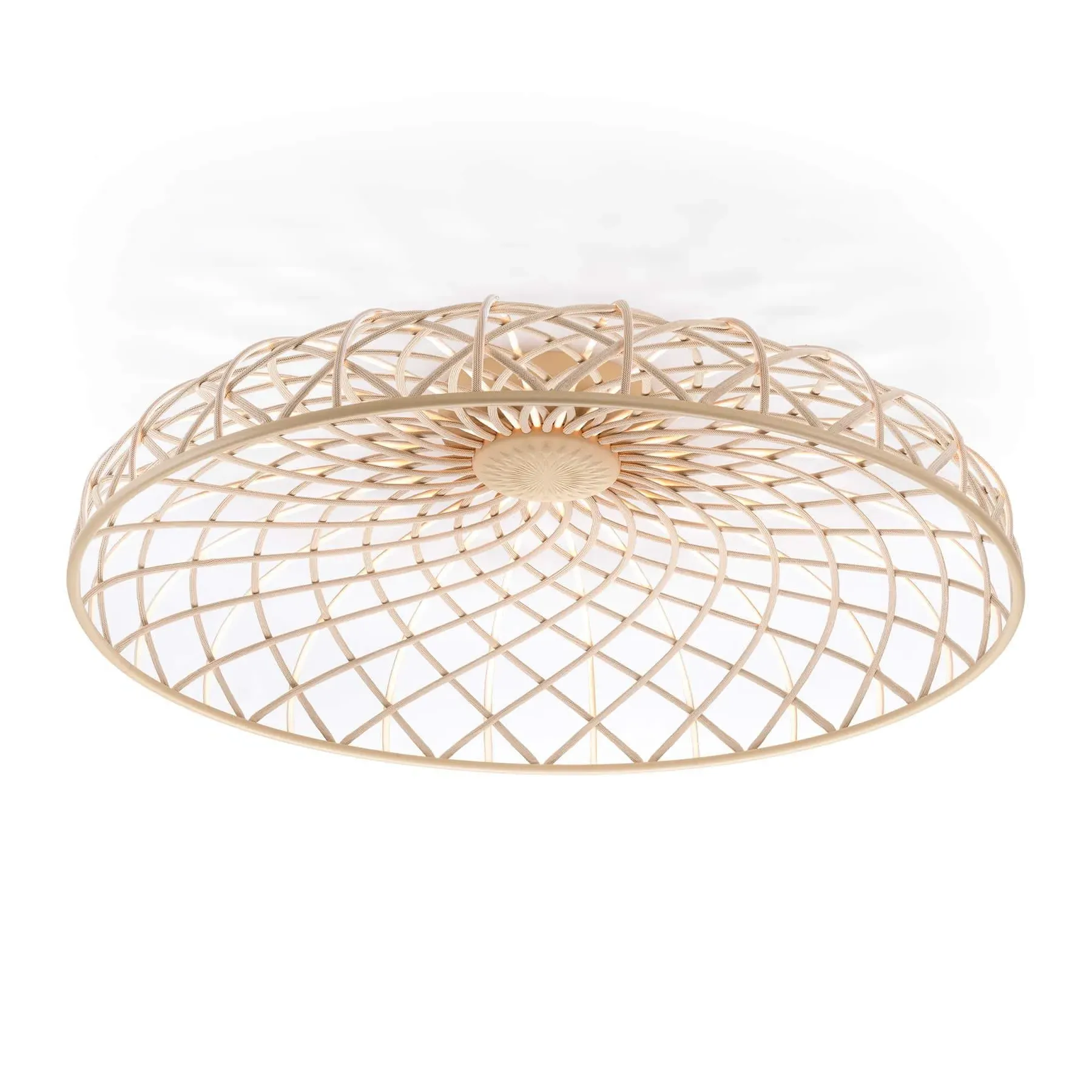 Ceiling/Wall Light with LED Strips - Almond, Cord