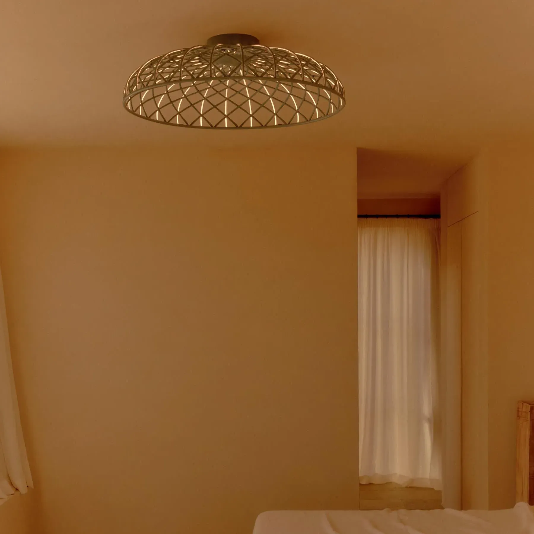 Ceiling/Wall Light with LED Strips - Blue, Cord