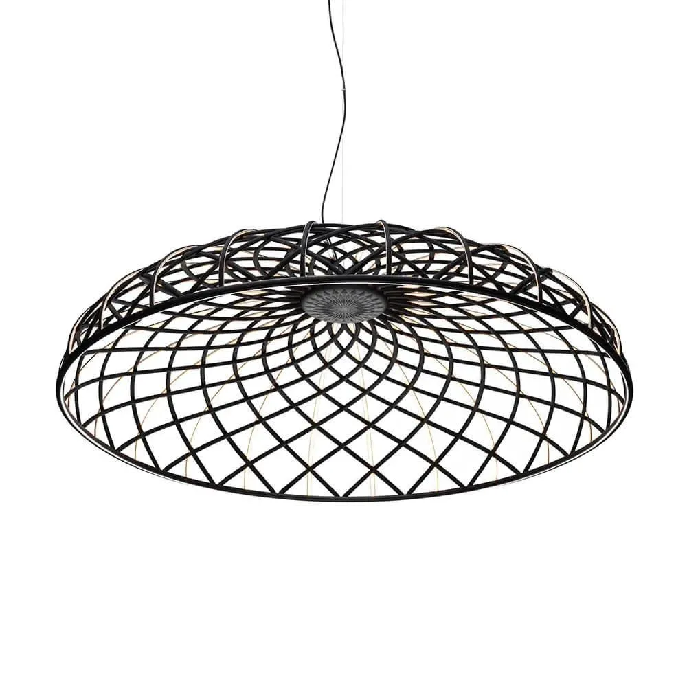 Dome Pendant Light with LED Strips - Anthracite, Cord