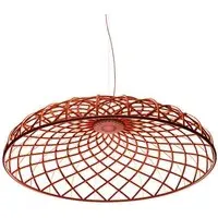 Dome Pendant Light with LED Strips - Red, Cord