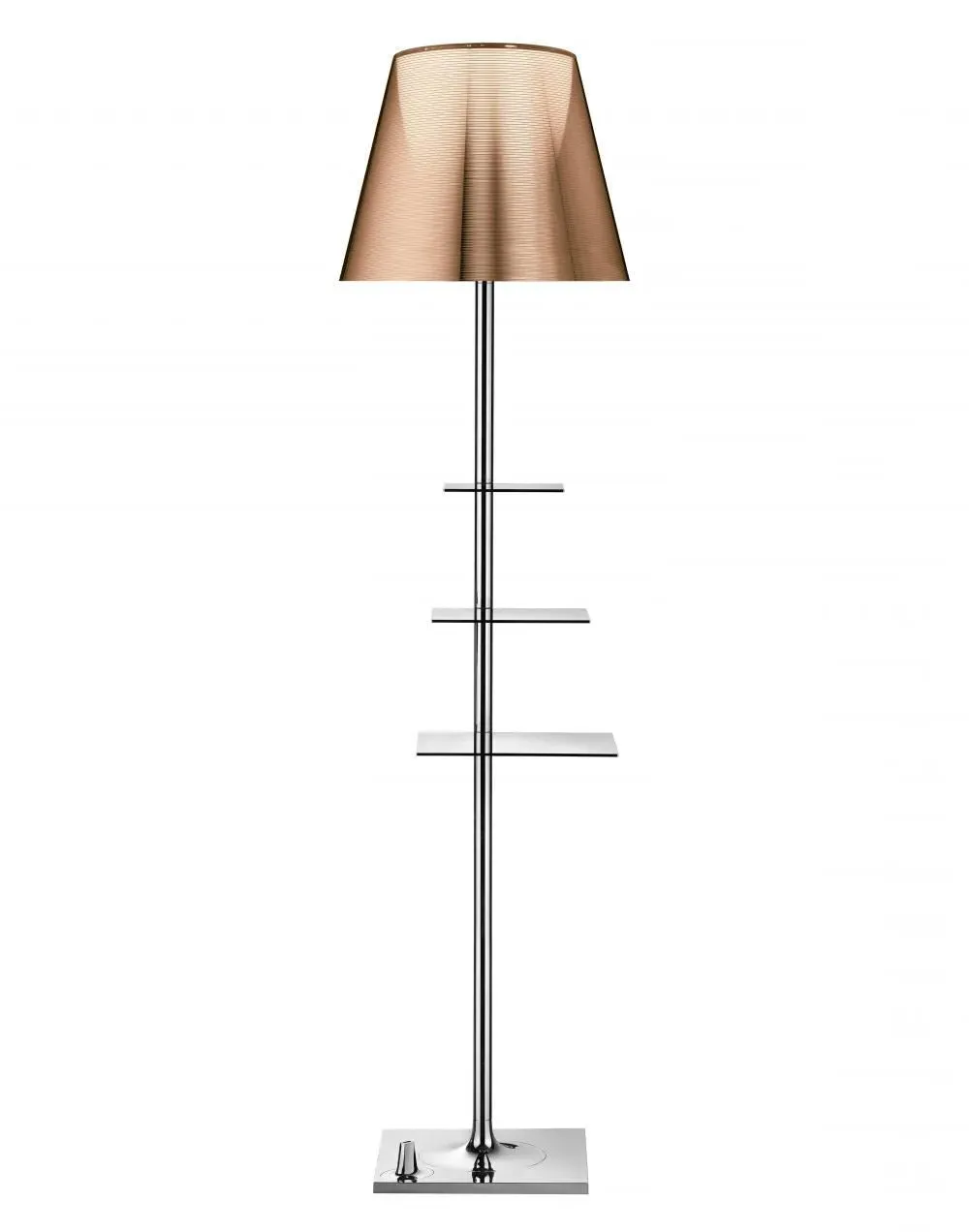 Floor Lamp with Shelves - Bronze, Aluminium image