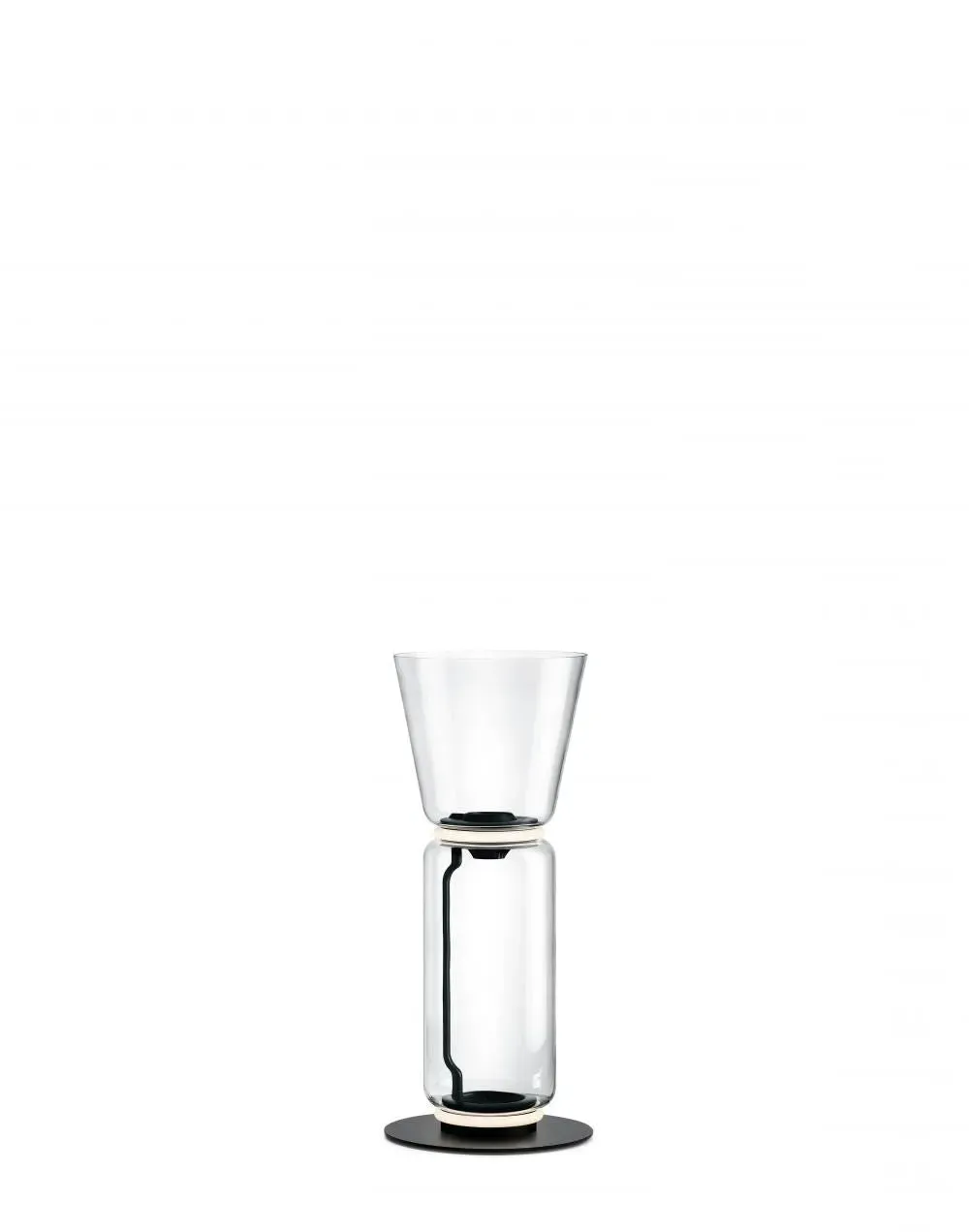 Large Cone Floor Lamp with LED - Clear, Glass