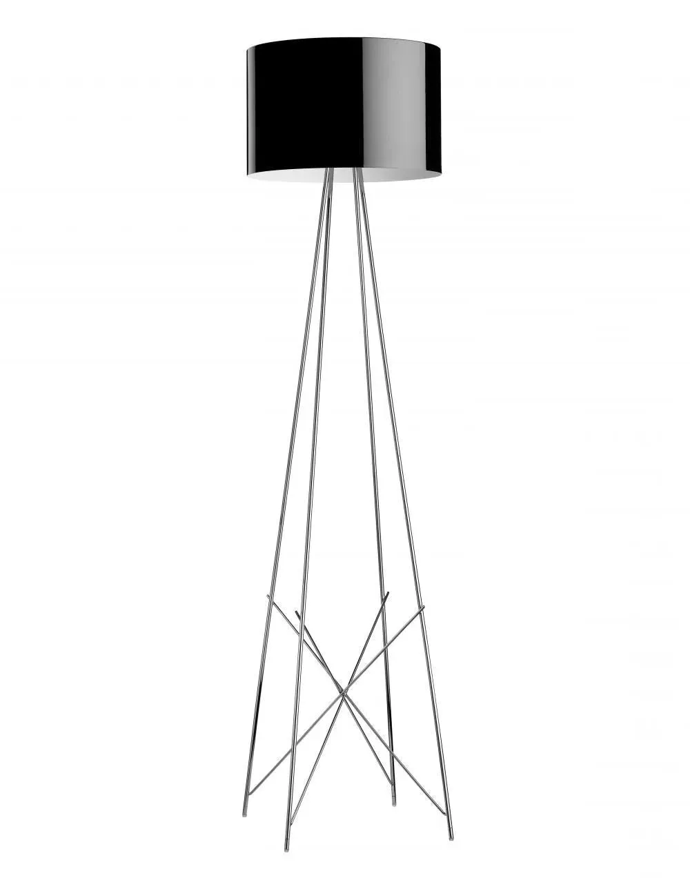 Large Floor Lamp with Dimmer - Black, Aluminium image