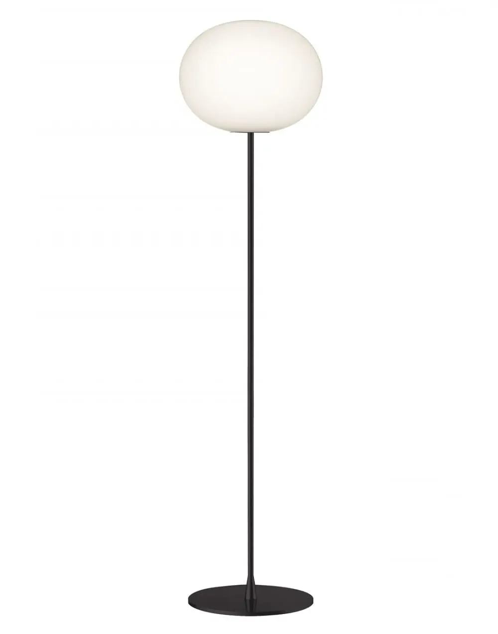 Large Floor Lamp with Dimmer - Black, Glass
