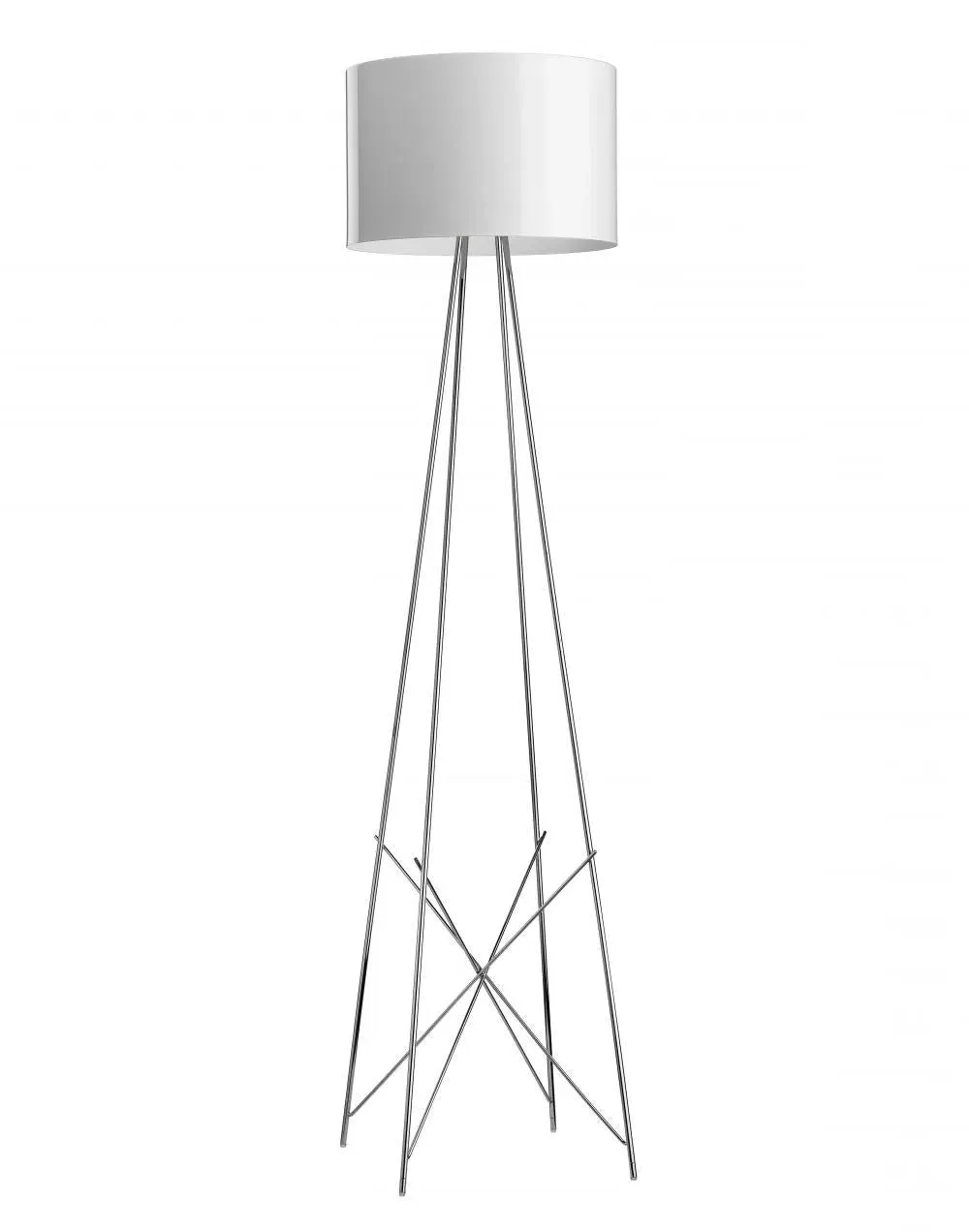 Large Floor Lamp with Dimmer - White, Aluminium image