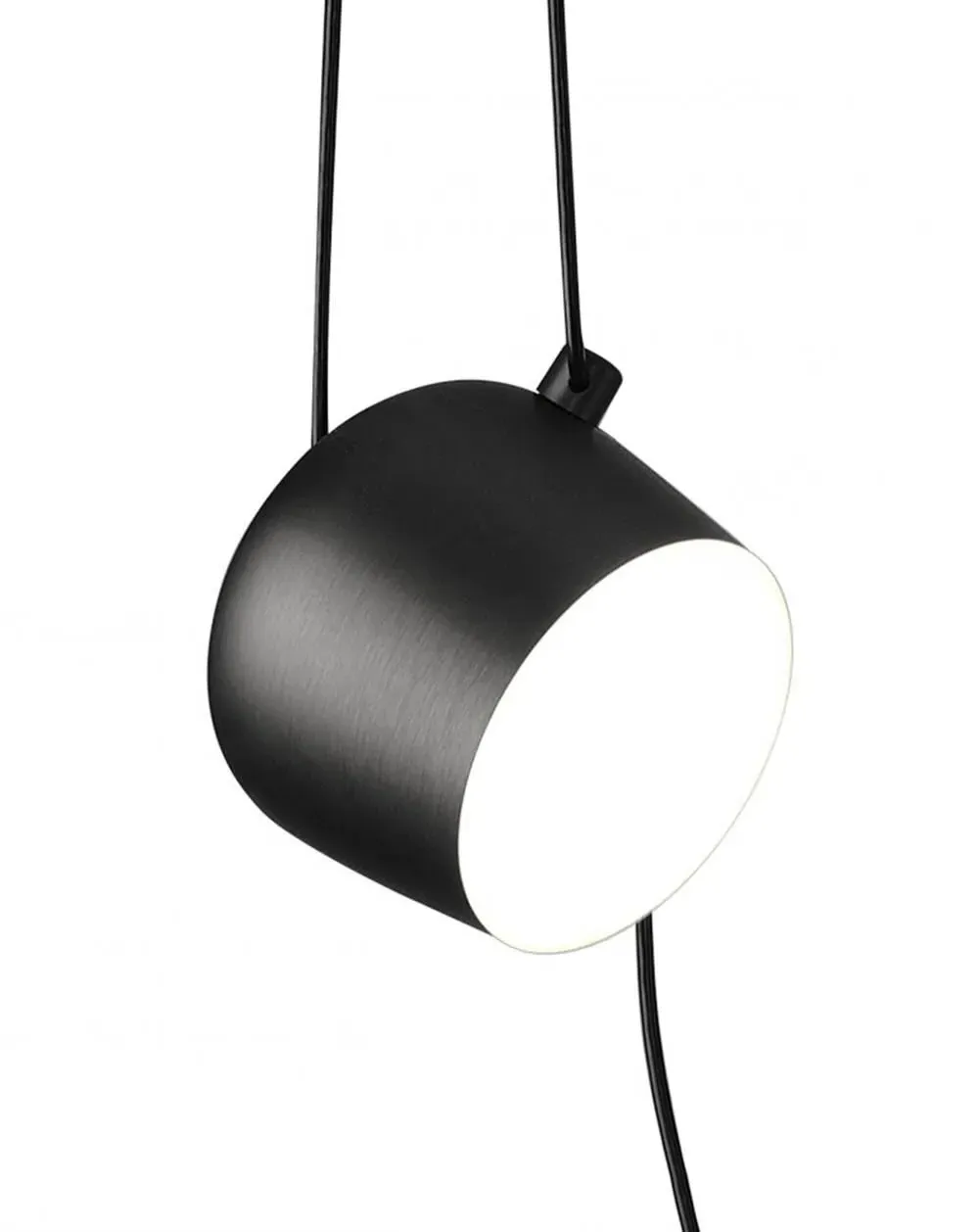 Large Pendant Light with Ceiling Rose - Black