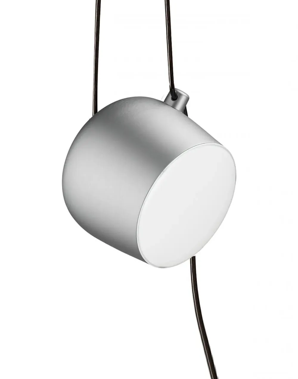 Large Pendant Light with Ceiling Rose - Silver