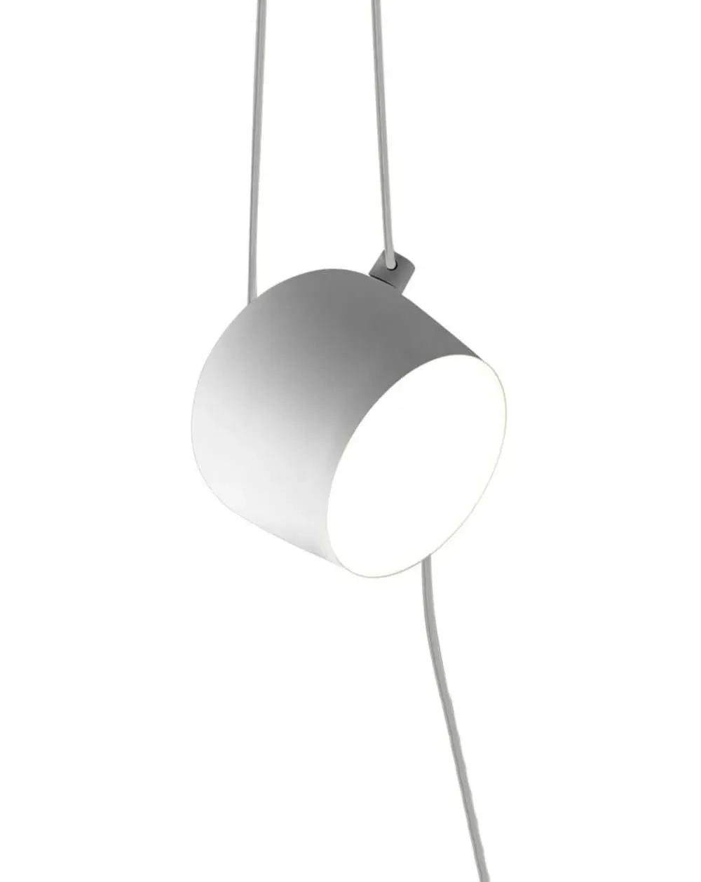 Large Pendant Light with Ceiling Rose - White