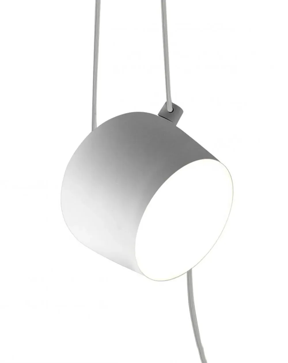 Large Pendant Light with Ceiling Rose - White