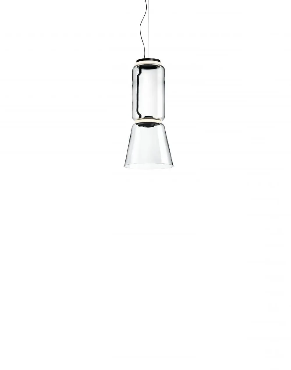 Large Pendant Light with Cone - Clear, Glass