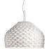 Large Pendant Light Woven Shade - White