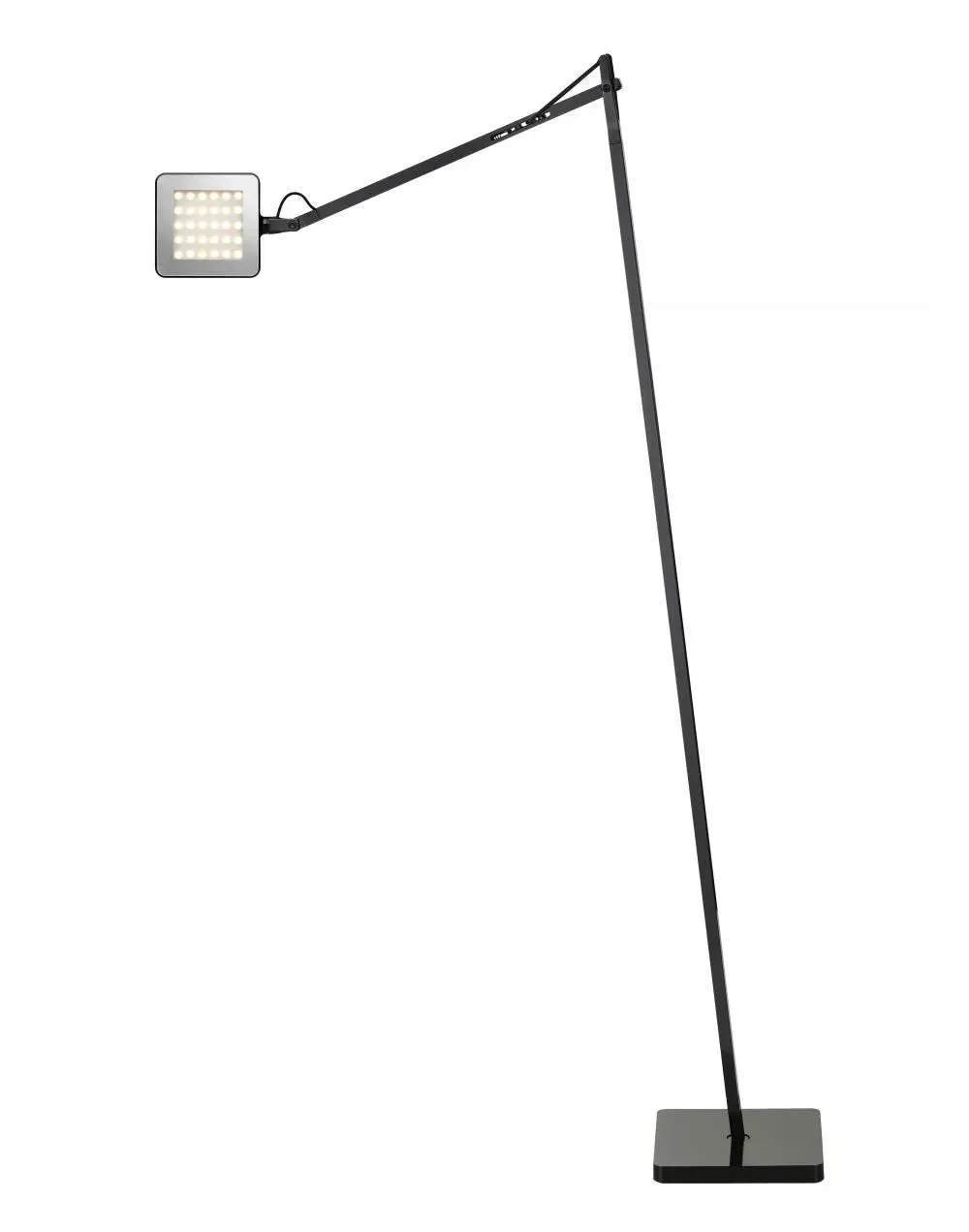 LED Floor Lamp with Adjustable Head - Anthracite, Aluminium