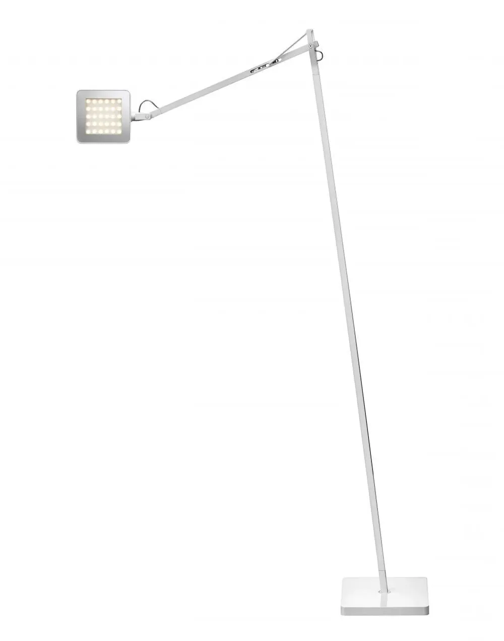 LED Floor Lamp with Adjustable Head - Black, Aluminium