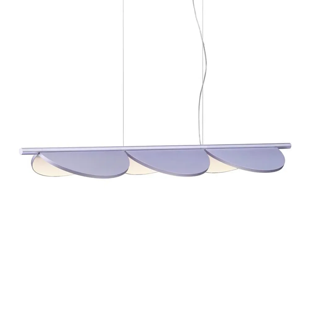 Linear Pendant Light with Adjustable Leaves - Nude