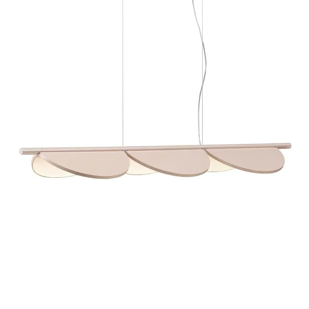 Linear Pendant Light with Adjustable Leaves - Nude