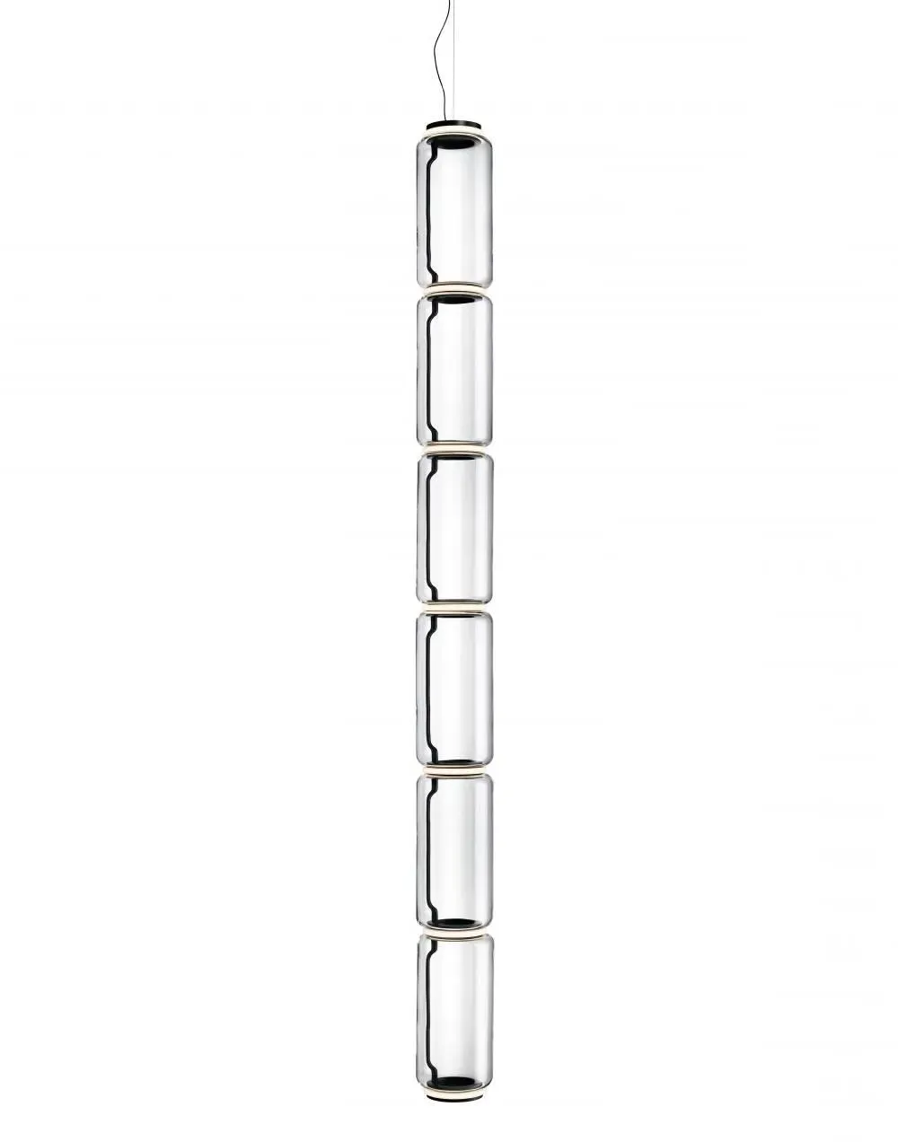 Medium Cylinder Pendant Light - Clear, Glass