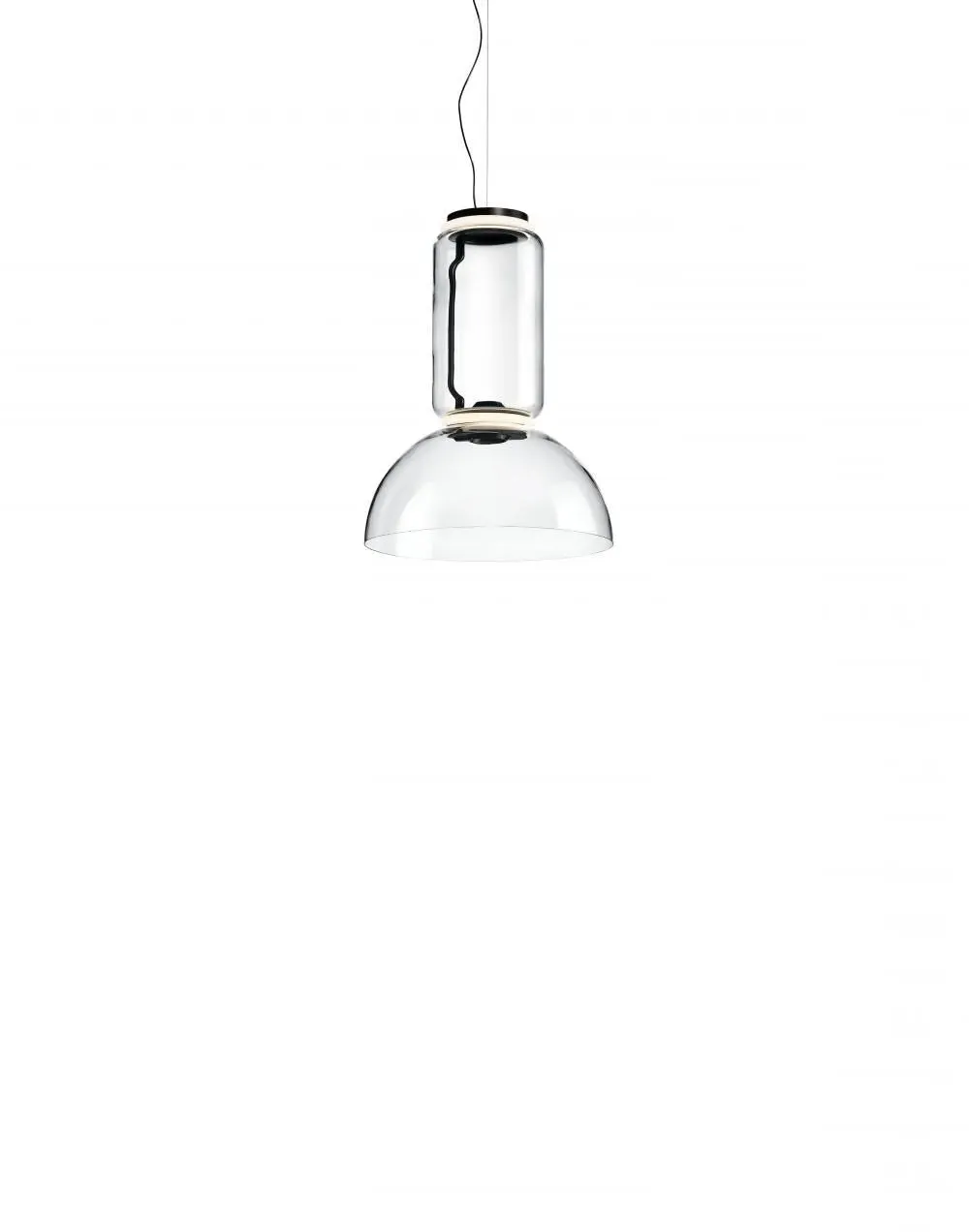 Medium Pendant Light with Bowl - Clear, Glass