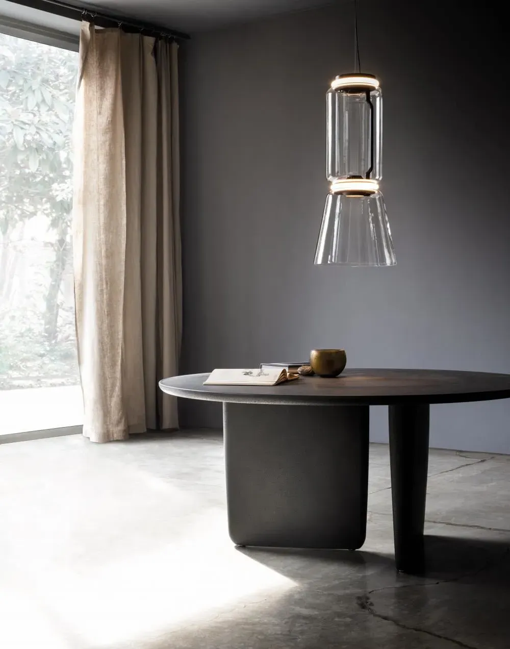 Medium Pendant Light with Cone - Clear, Glass