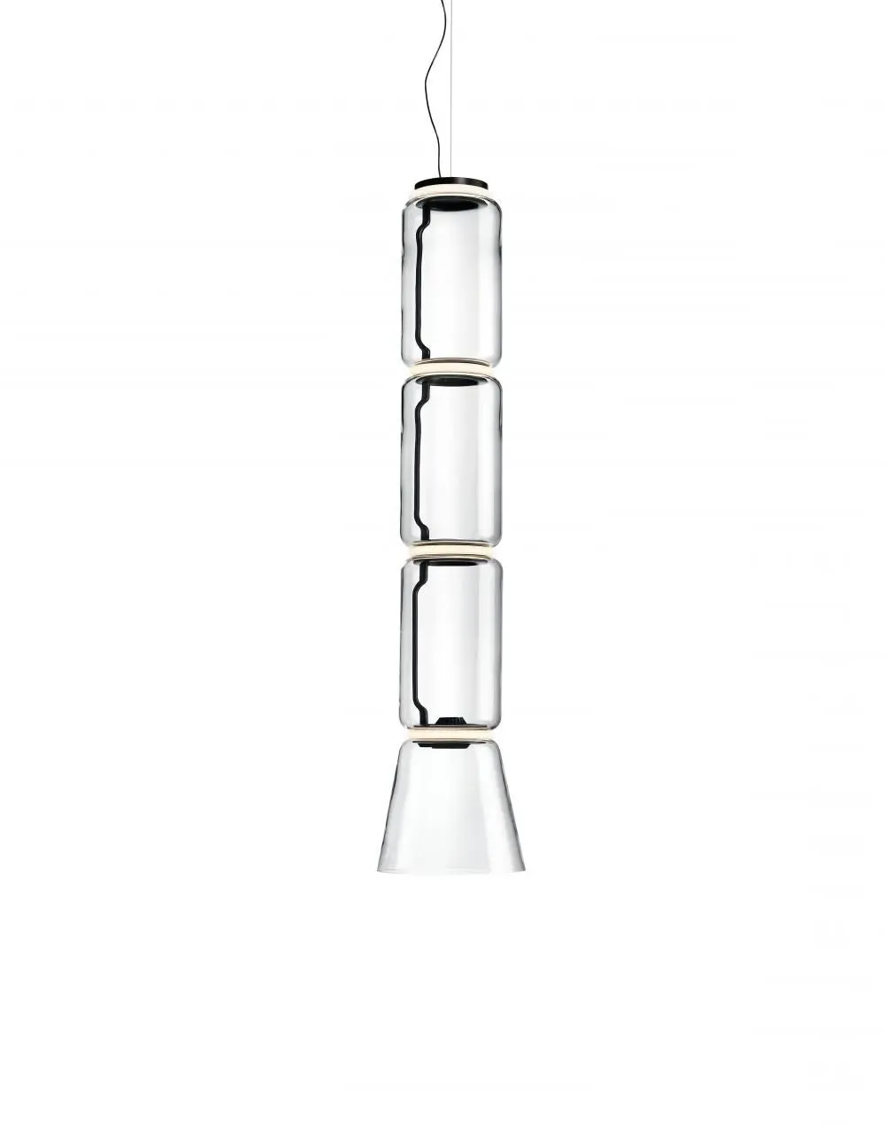 Medium Pendant Light with Cone - Clear, Glass