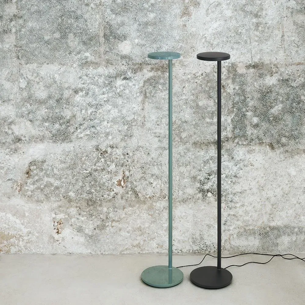 Oblique Floor Lamp with USB Charging - Anthracite
