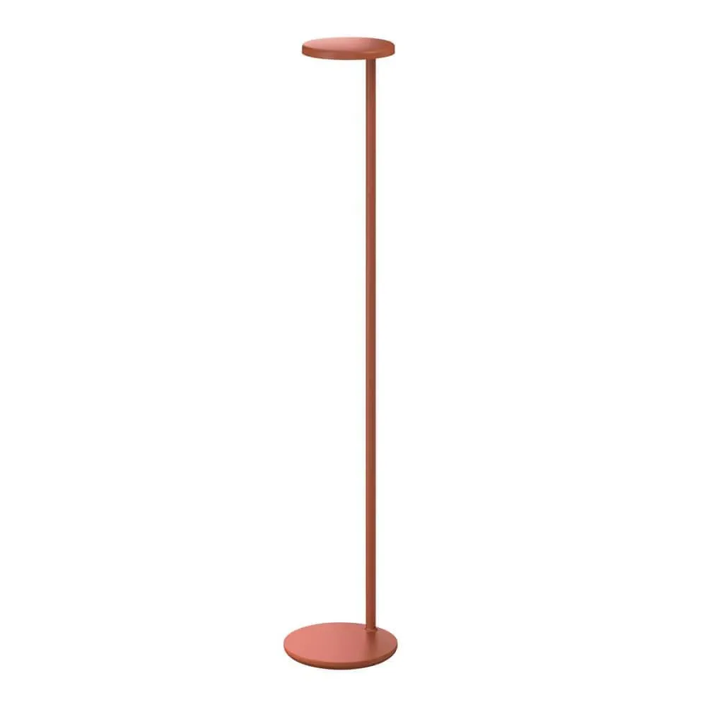Oblique Floor Lamp with USB Charging - Brown