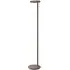 Oblique Floor Lamp with USB Charging - Brown