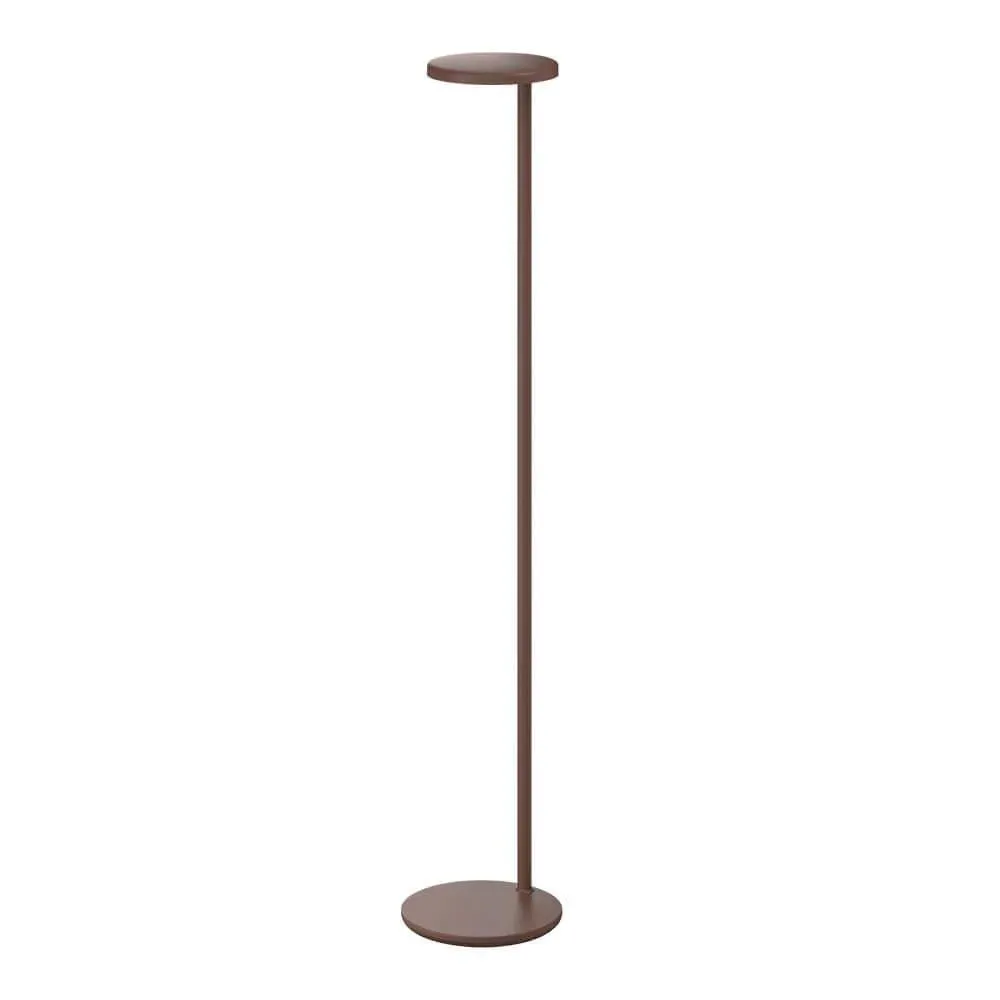 Oblique Floor Lamp with USB Charging - Brown