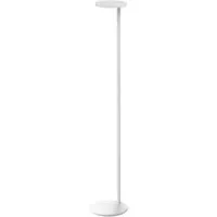 Oblique Floor Lamp with USB Charging - Matt White